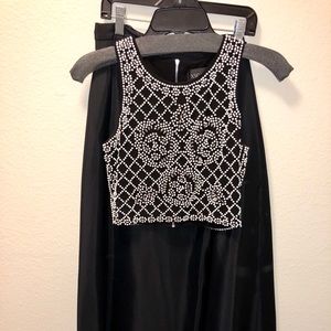 Two piece black beaded Xscape Nordstrom dress